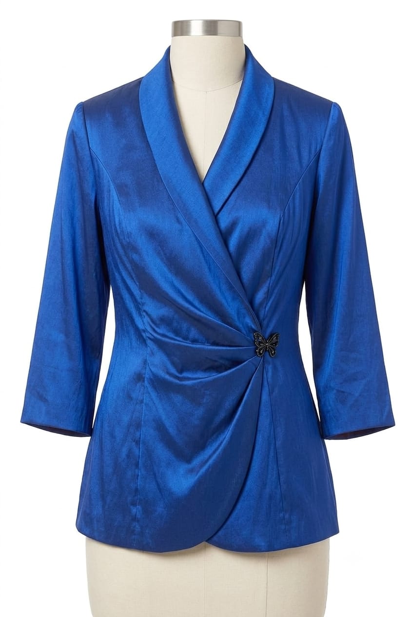 Blusa cocktail azul - Imagen 2