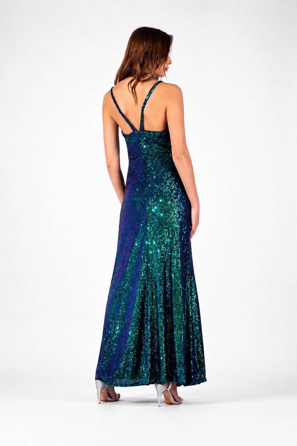 Vestido de noche esmeralda - Imagen 2