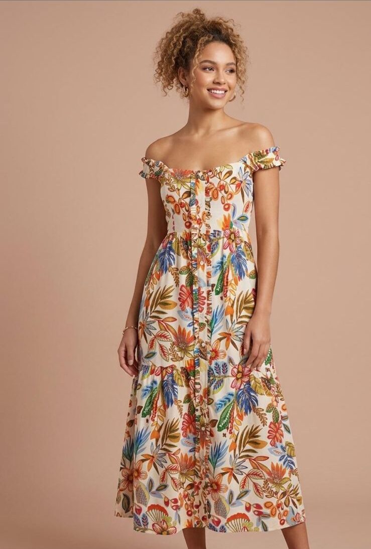 Vestido Floral Tropical - Imagen 2