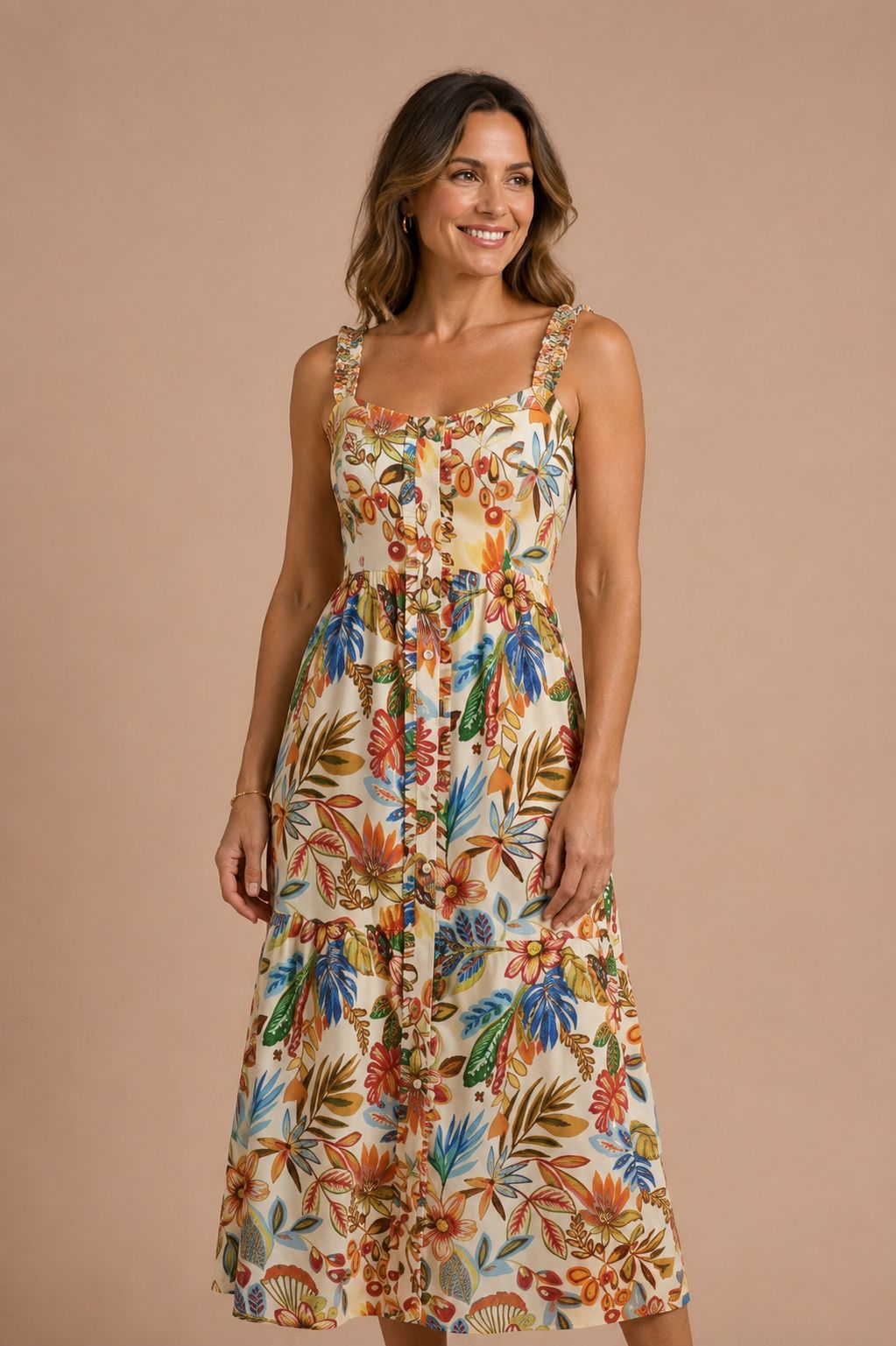 Vestido Floral Tropical