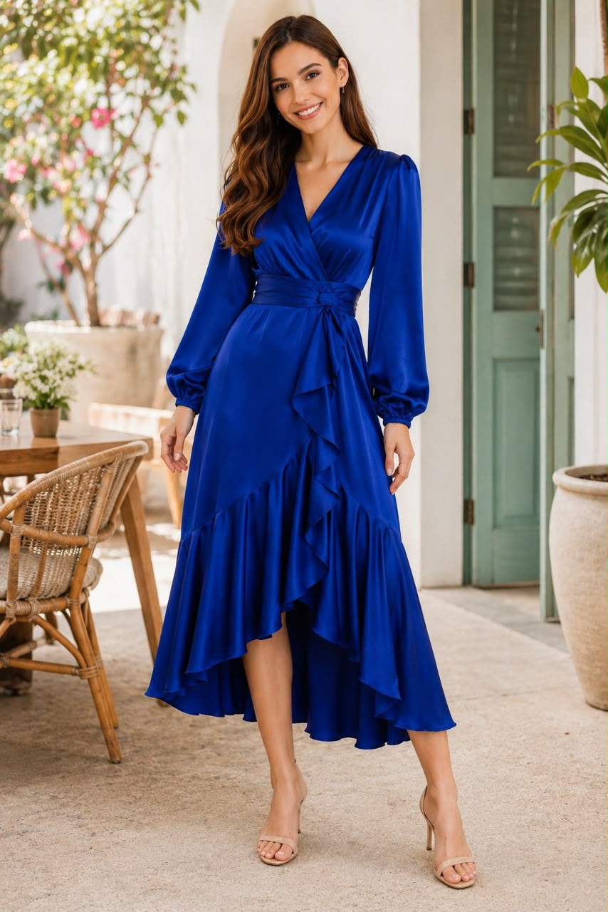 Vestido Azul Rey Cocktail